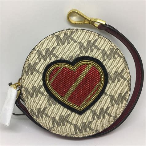 michael kors heart coin purse|michael kors round coin purse.